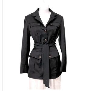 Plein Sud Trench Blazer Jacket Wool Blend Lined Luxury Brand Lightweight Coat S